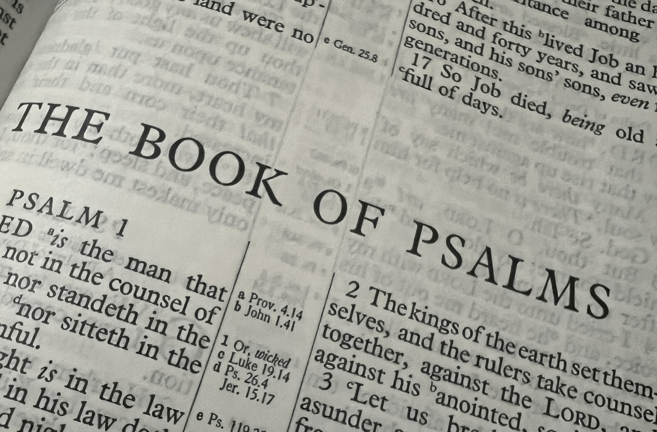 Bible page The Book of Psalms