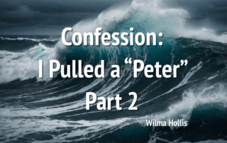 storm waves crashing fiercely in the ocean with white text Confession: I Pulled a "Peter"