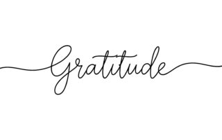 Gratitude Script Vector . Continuous One Line Positive Quote Lettering Art Vector